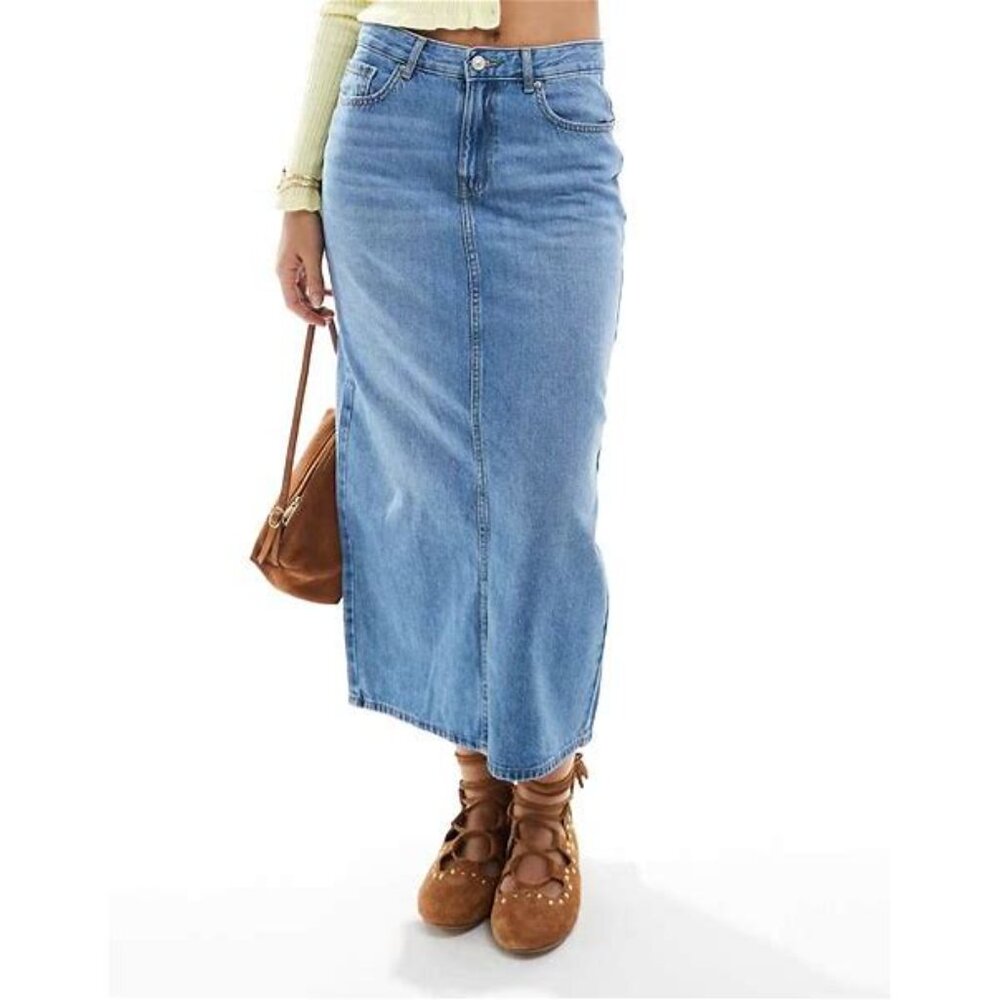 Primark Blue Denim Midi Skirt